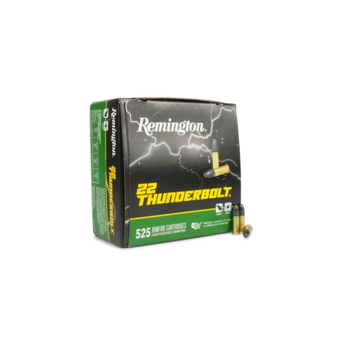 Remington Thunderbolt 22LR 40 Grain Round Nose Hi-Velocity - 525 Rounds - Dirty Bird Industries