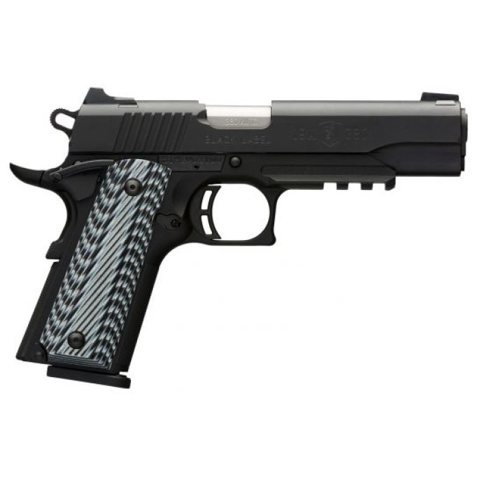 Browning 1911-380 Black Label Pro 380 ACP Single 8 Round Locked Breech Pistol with Rail, Black - 051901492