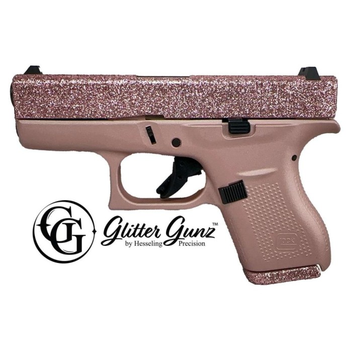 GLOCK 42 380ACP 3.25 ROSE GOLD GLITTER GUNZ