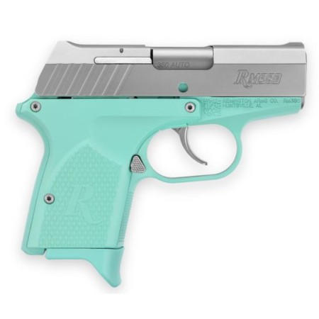 Remington RM380 Micro Light Blue 380 ACP 6+1 Pistol, Stainless Cerakote Blue - 96457