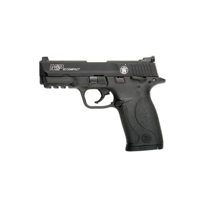 Smith & Wesson 108390 M&P Compact 22 LR 3.60" 10+1 Black Black Armornite Aluminum Slide Black Polymer Grip