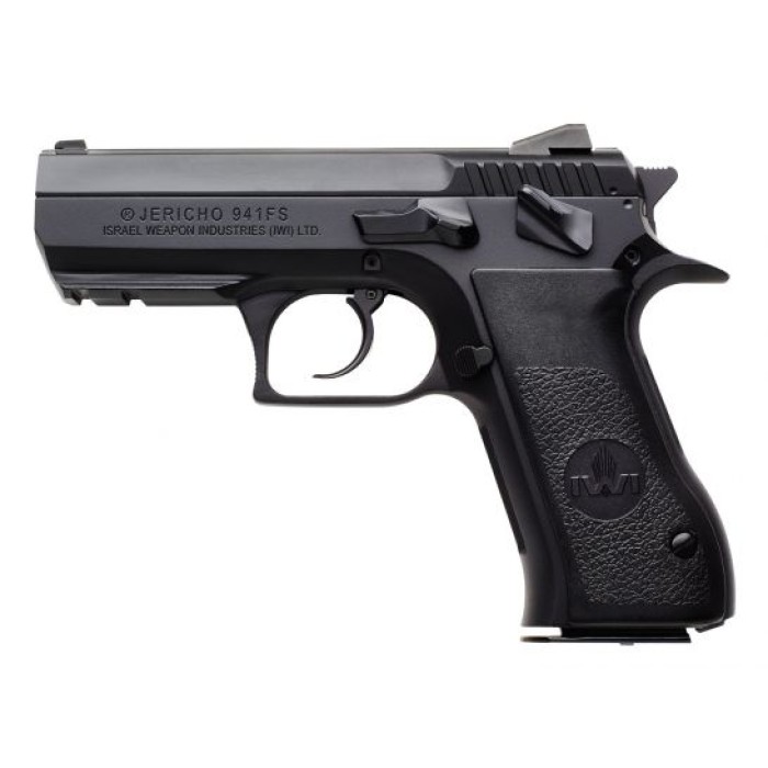 IWI Jericho 941 FS9 Mid-Size 9mm Parabellum 10 Round Semi Auto Short Recoil Operated Pistol, Black - J941FS910