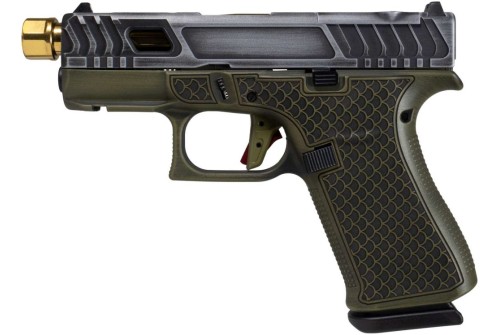 GLOCK 43X 9MM GREEN TARPON GOLD BARREL TS