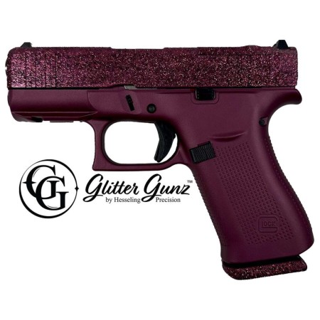 GLOCK 43X Glitter Gunz 9mm 3.41in 10rd MOS Black Cherry Pistol (PX4350201FRMOSBC)