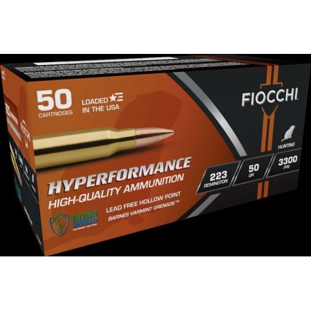 Hyperformance Hunt 50 gr 223 Remington Rifle Ammo - 20 Round Box