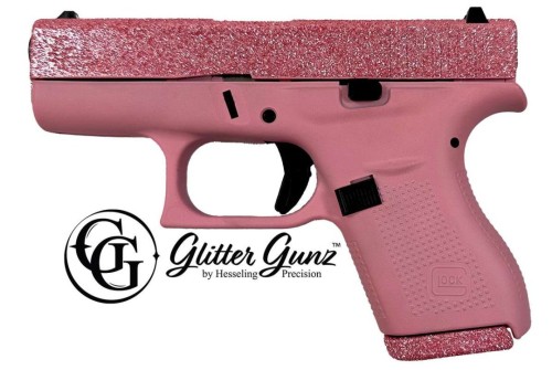 GLOCK 42 380ACP 3.25 BUBBLE GUM GLITTER GUN