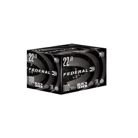 Federal Black Pack .22 LR 38gr CPHP 1100 rounds - Brass Casing