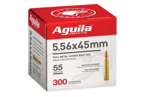 Aguila, 5.56x45mm NATO, FMJ-BT, 55 Grain, 300 Rounds