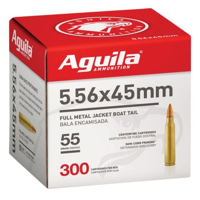 Aguila, 5.56x45mm NATO, FMJ-BT, 55 Grain, 300 Rounds