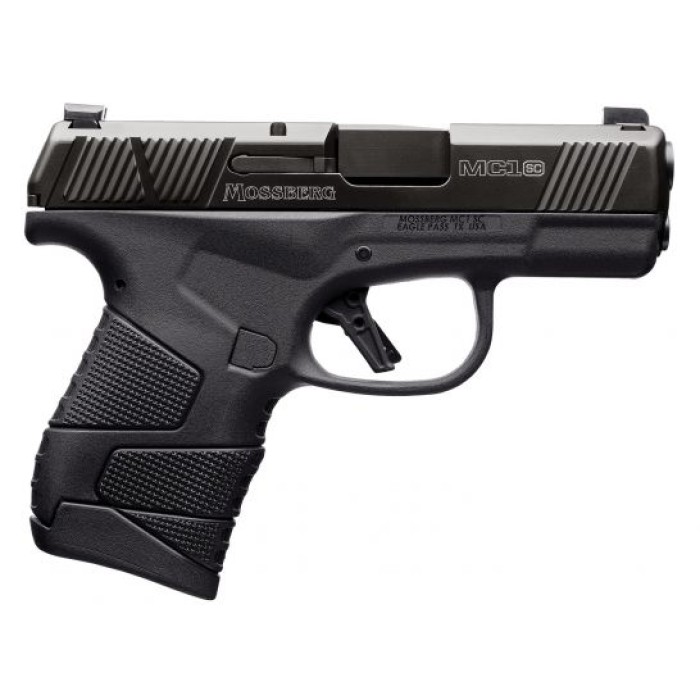 Mossberg MC1sc TruGlo Tritium Pro Sights Subcompact 9mm 6 Flush-Fit/7 Extended Pistol, Matte Black - 89003