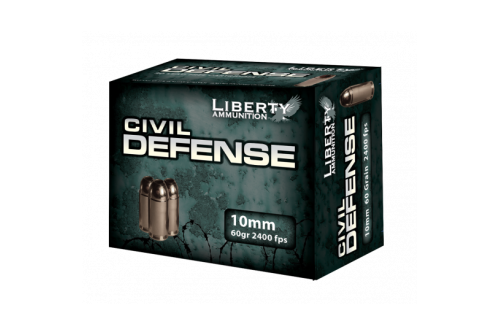 Liberty 10mm 60gr HP Civil Defense Ammunition 20rds - LA-CD-10-032