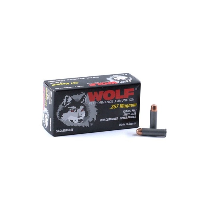 Wolf Performance Ammo 357Mag 158Gr Fmj Steel Case 357WFMJ 645611308659