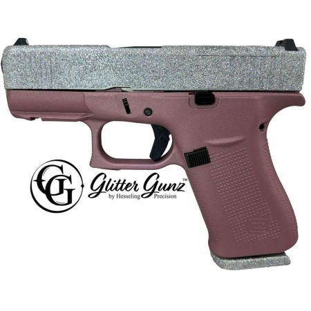 GLOCK 43X MOS 9MM BLUSH DIAMOND GLITTER GUNZ