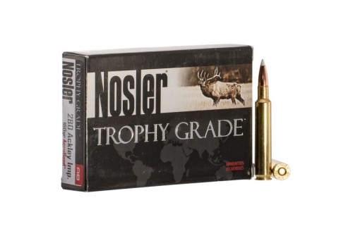 Nosler Trophy Grade 280 Ackley Improved 160 grain AccuBond Rifle Ammo, 20/Box - 60076