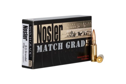 Nosler Match Grade 6.5 Grendel 123 grain Custom Competition Rifle Ammo, 20/Box - 44501