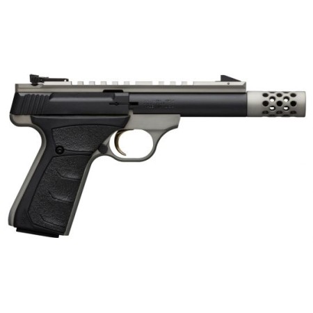 Browning Buck Mark Field Target Micro Suppressor Ready 22 LR 10 Round Pistol, Anodized Gray - 051550490