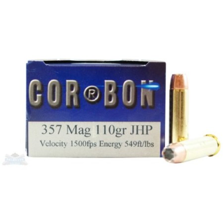 Cor-bon 357 Magnum 110gr JHP Ammunition 20rds - SD357110/20