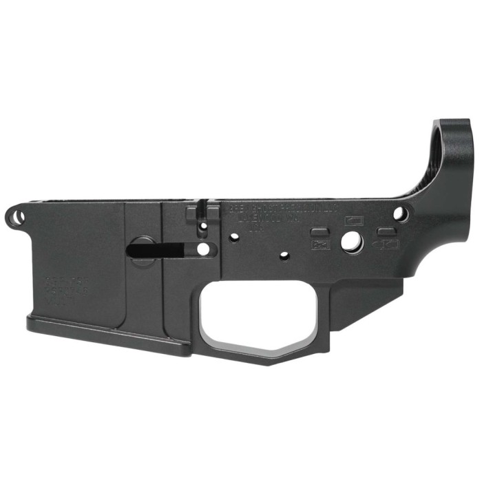 Grey Ghost Precision AR 15 Receiver Billet Semi automatic Stripped Lower Matte Finish Black