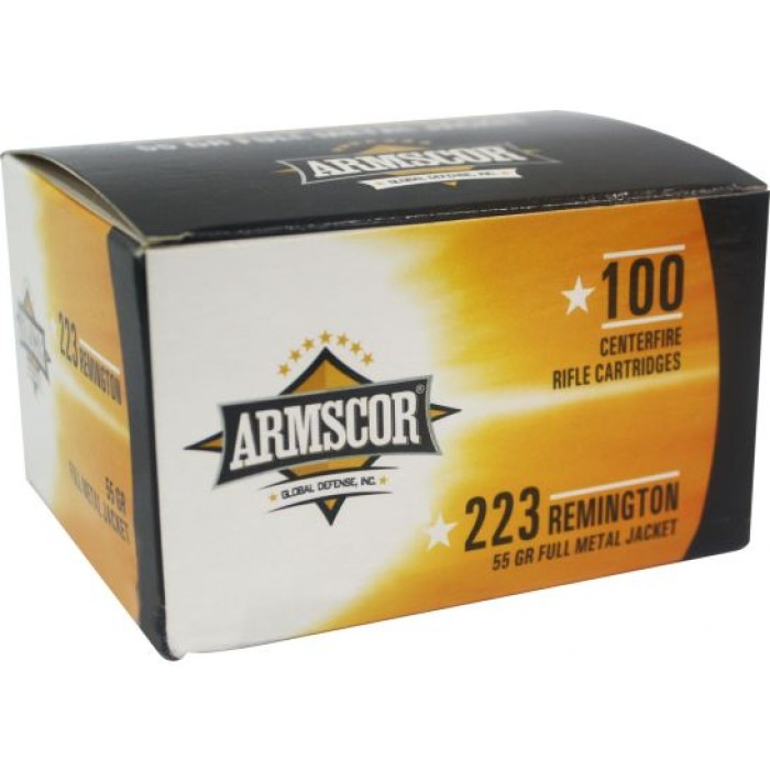 Armscor 55 gr Full Metal Jacket .223 Rem Ammo, 100/box - 50447