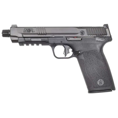 S&w M&p 5.7 No Thumb Safety 5" 2 10 Rd Mags Optic Cut Black