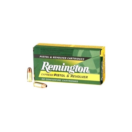 Rem Ammo Pistol & Revolver 9mm Jacketed Hollow Point 115 GR 50Box/10Case - Brass Casing