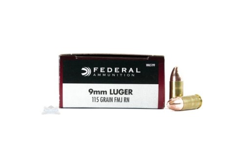 Federal 9mm 115gr FMJ Champion Ammunition 50rds - WM5199