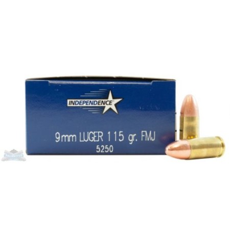 Independence 9mm 115gr FMJ Ammunition 50rds - 5250