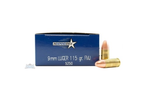 Independence 9mm 115gr FMJ Ammunition 50rds - 5250