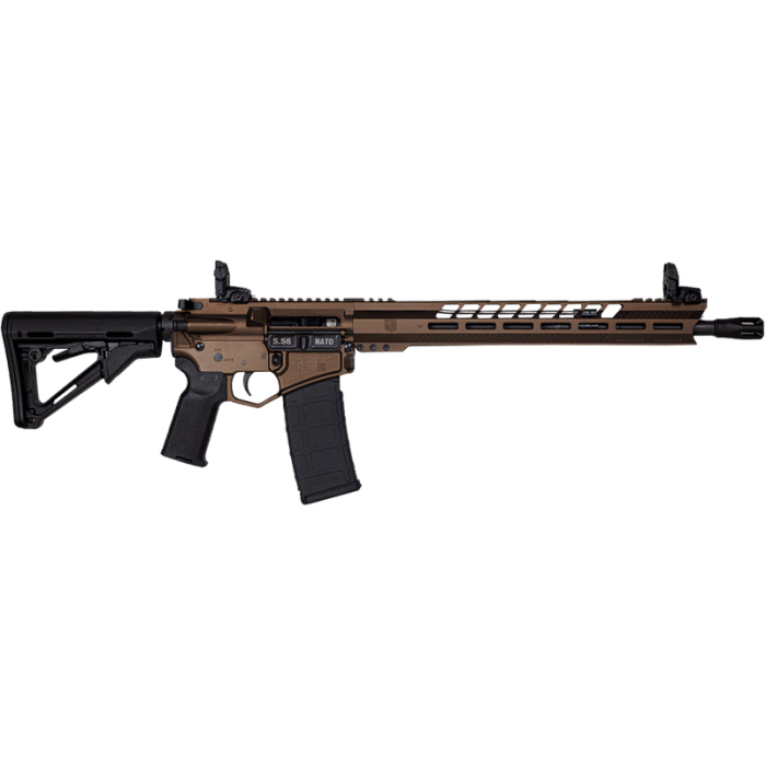 Diamondback DB15BGSMB MBUS Sight 5.56mm NATO 16in Midnight Bronze/Black Modern Sporting Rifle - 30+1 Rounds