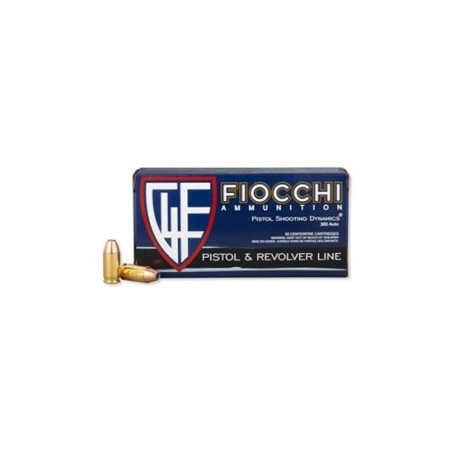 Fiocchi .380 Auto/ACP 90gr JHP Ammunition, 50 Round Box - 380APHP