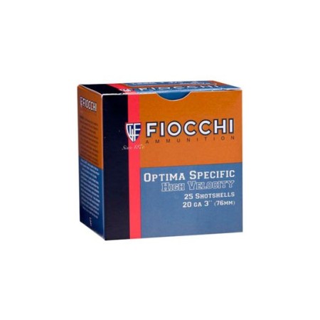 Fiocchi 20ga 2.75" 1oz #8 High Velocity Shotshell Ammunition, 25 Round Box - 20HV8