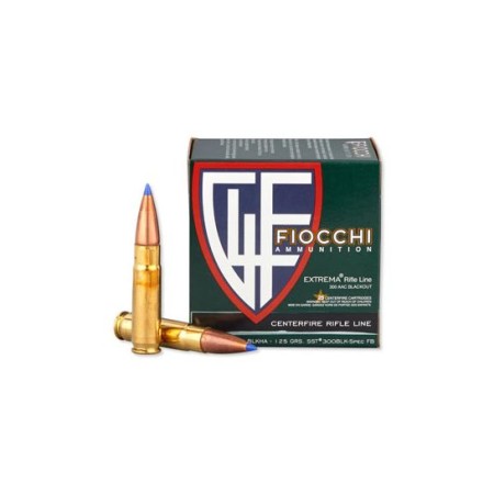 Fiocchi .300 AAC Blackout 125gr SST Ammunition, 25 Round Box - 300BLKHA