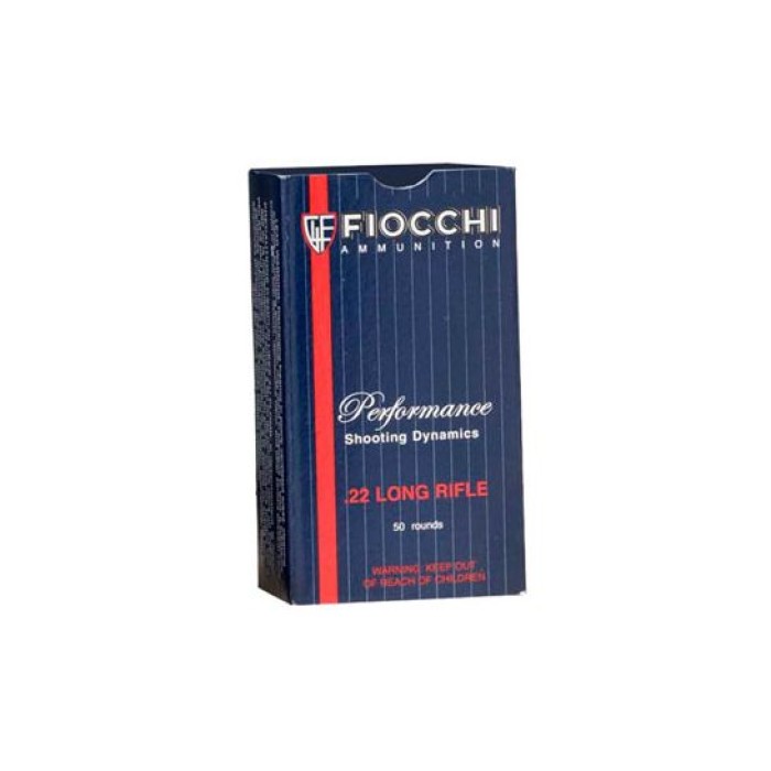 Fiocchi .22 Long Rifle 40gr LRN Ammunition, 50 Round Box - 22FLRN