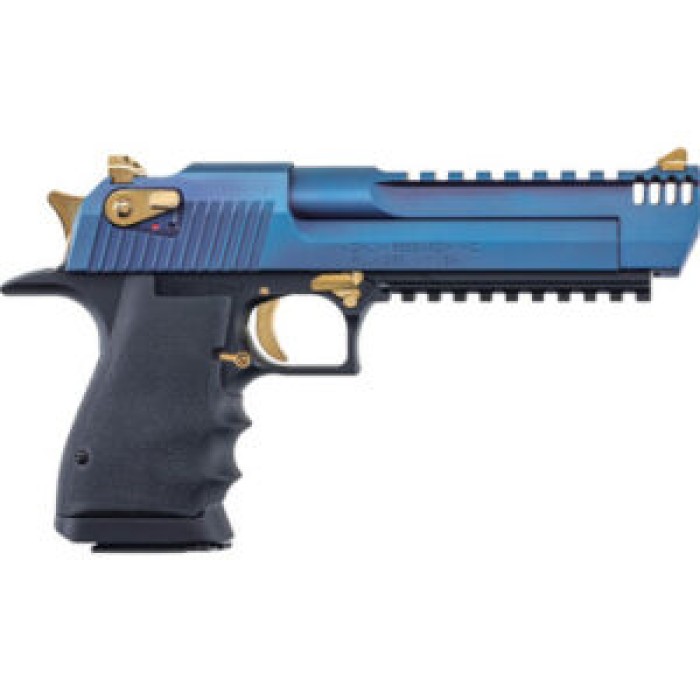 MAGNUM RESEARCH Desert Eagle L6 .50AE 6in 7rd Carbo Blue PVD/Black Pistol w/ Picatinny Bottom Rail (DE50L6CBG)