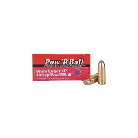 Cor-Bon Urban Response 9mm Luger 100 GR Pow''rball 50 Bx/ 25 C - Brass Casing