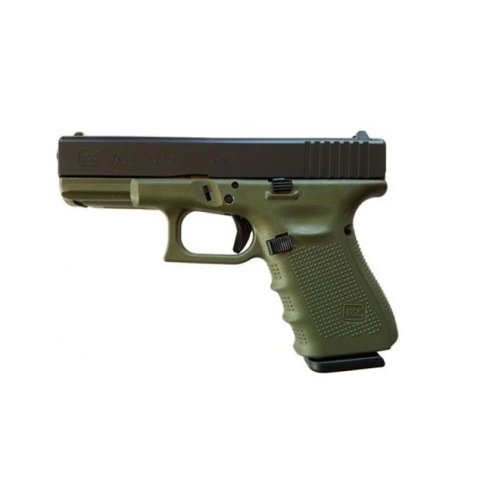 GLOCK 19 Gen 4 Battlefield Green 9mm 4in Barrel 3x 15rd Magazines Pistol (PG1950203BFG)