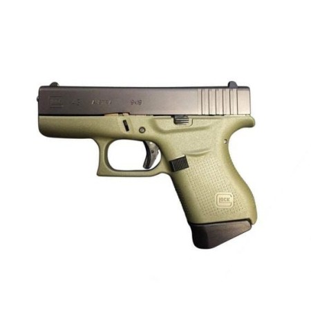 Glock G43 9mm, 3.41" Barrel, Battlefield Green Frame, 6rd