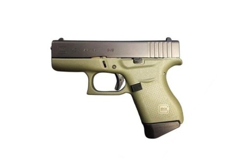 Glock G43 9mm, 3.41" Barrel, Battlefield Green Frame, 6rd