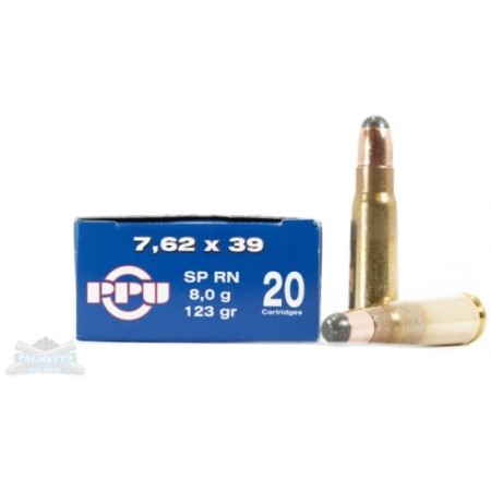 PRVI Partizan 7.62X39mm 123gr SP Ammunition 20rds - PP76239S