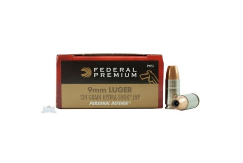 Federal 9mm 124gr Hydra-Shok Ammunition 20rds - P9HS1