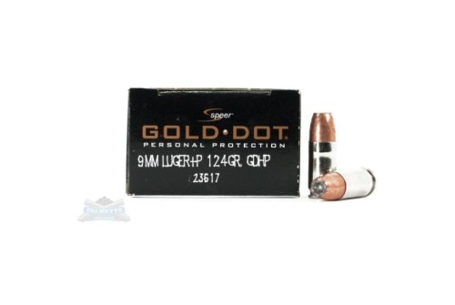 Speer 9mm+P 124gr Gold Dot Ammunition 20rds - 23617