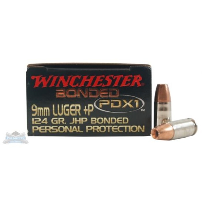 Winchester 9mm+P 124gr PDX1 Ammunition 20rds - S9MMPDB