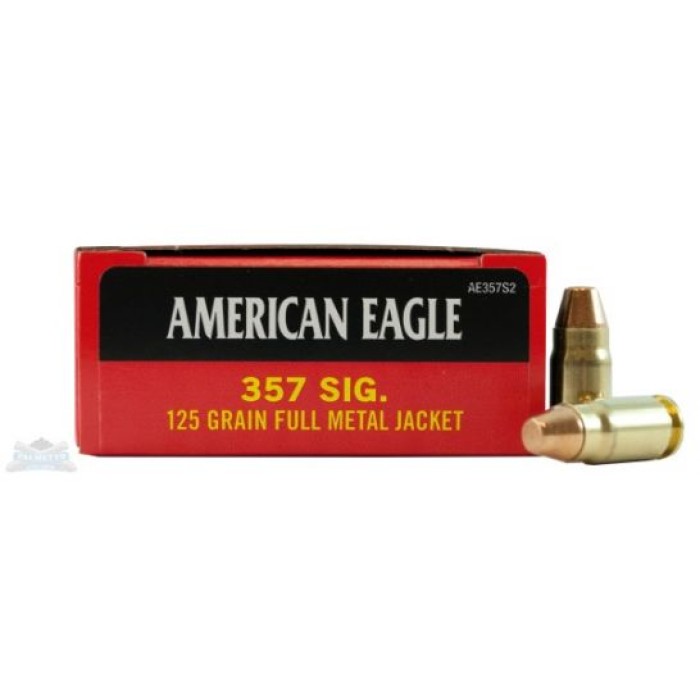 American Eagle 357 Sig 125gr FMJ Ammunition 50rds - AE357S2