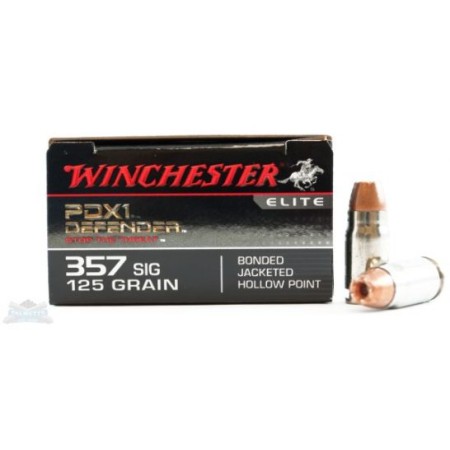 Winchester 357 Sig 125gr PDX1 Defender Ammunition 20 rds - S357SPDB