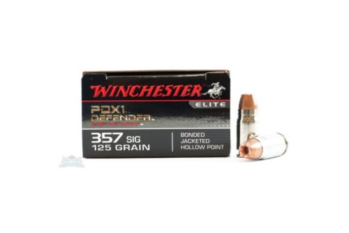 Winchester 357 Sig 125gr PDX1 Defender Ammunition 20 rds - S357SPDB