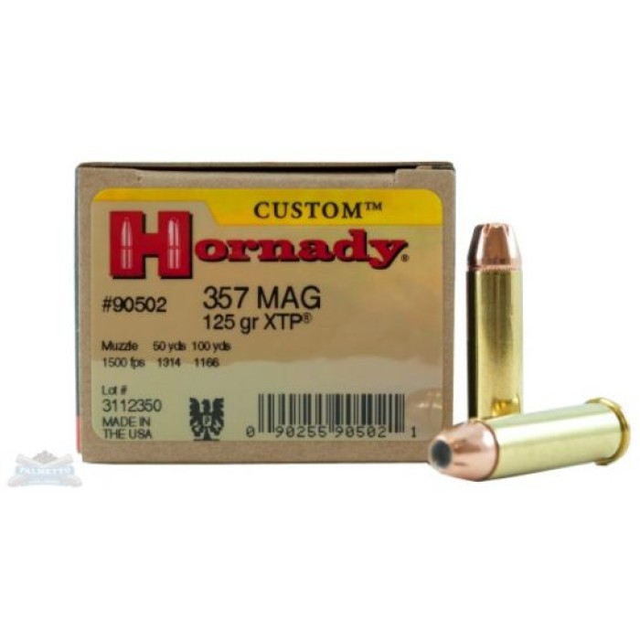 Hornady 357 Magnum 125gr XTP Custom Pistol Ammunition 25rds - 90502