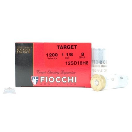 Fiocchi 12ga 2.75" 1-1/8oz #8 Target Shotshell Ammunition 25rds - 12SD18H8