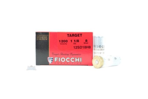 Fiocchi 12ga 2.75" 1-1/8oz #8 Target Shotshell Ammunition 25rds - 12SD18H8