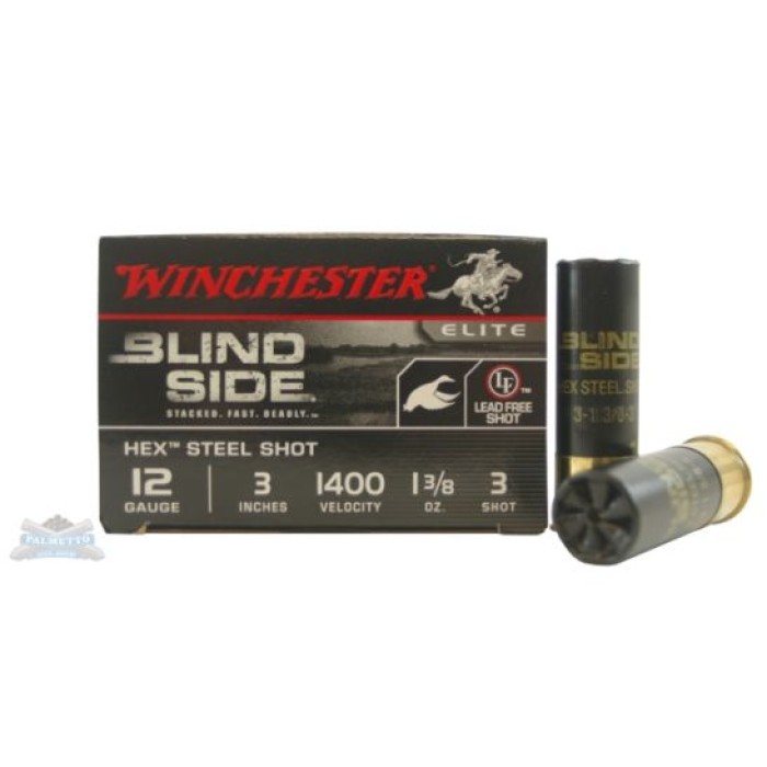 Winchester Blind Side 12ga 3" #3  Ammunition,  25 Rounds - SBS1233