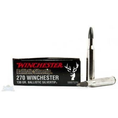 Winchester 270 130gr Ballistic Silvertip Rifle Ammunition 20rds - SBST270